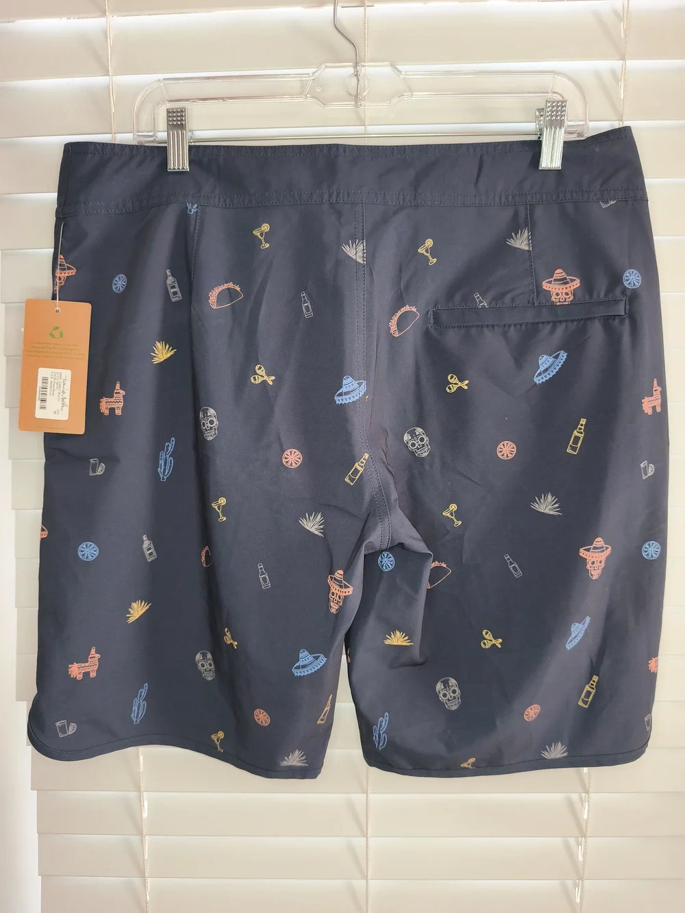 TravisMathew Sunset Mojito Boardshorts Men 34 NWT Blue Skull Tequila Swim Trunks